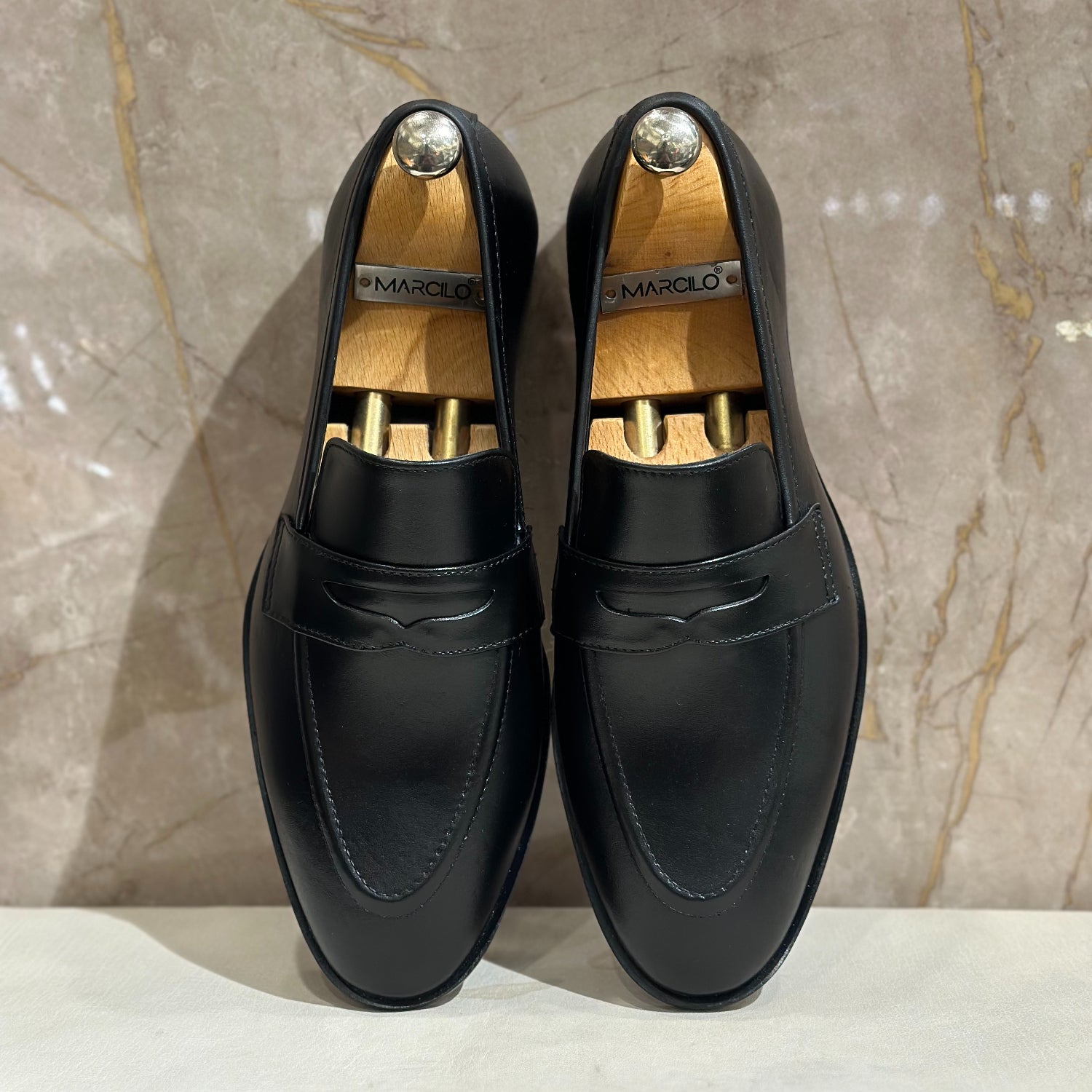 Black Penny Loafers - Main Image