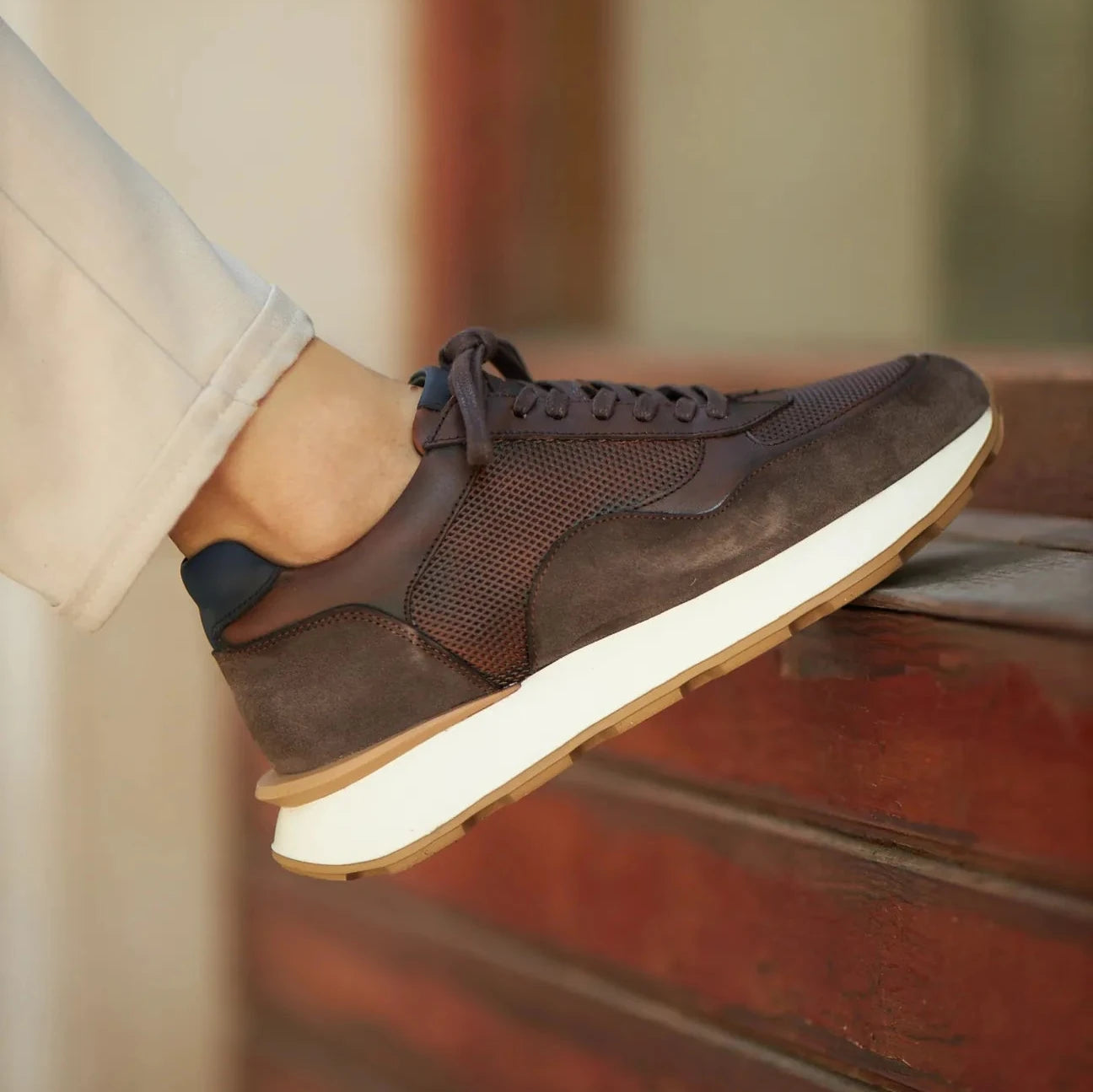 Brown Calf Suede Runners