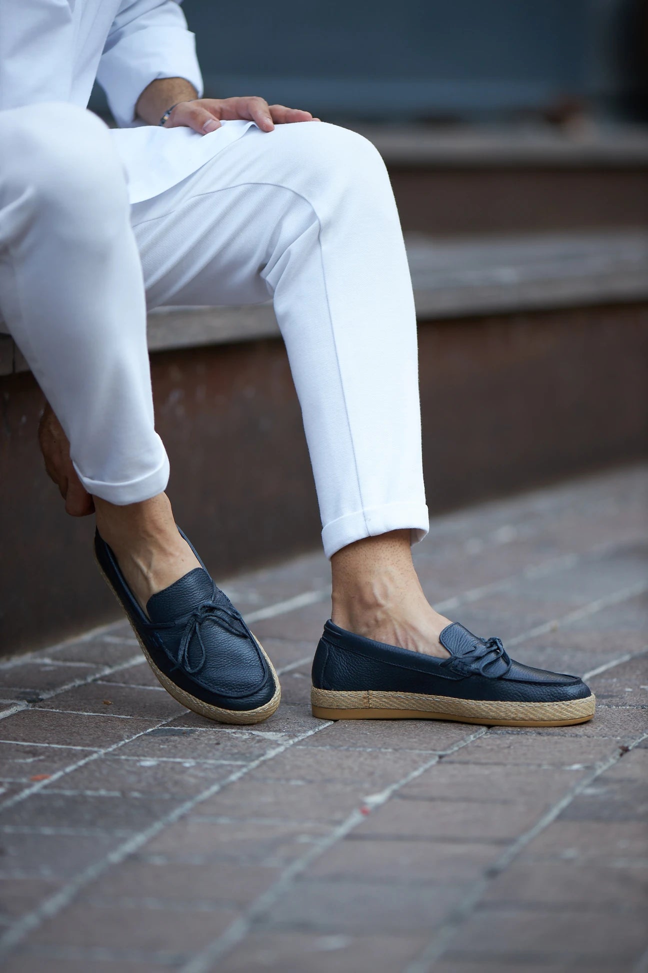 Black Juet Sole Bow Loafer