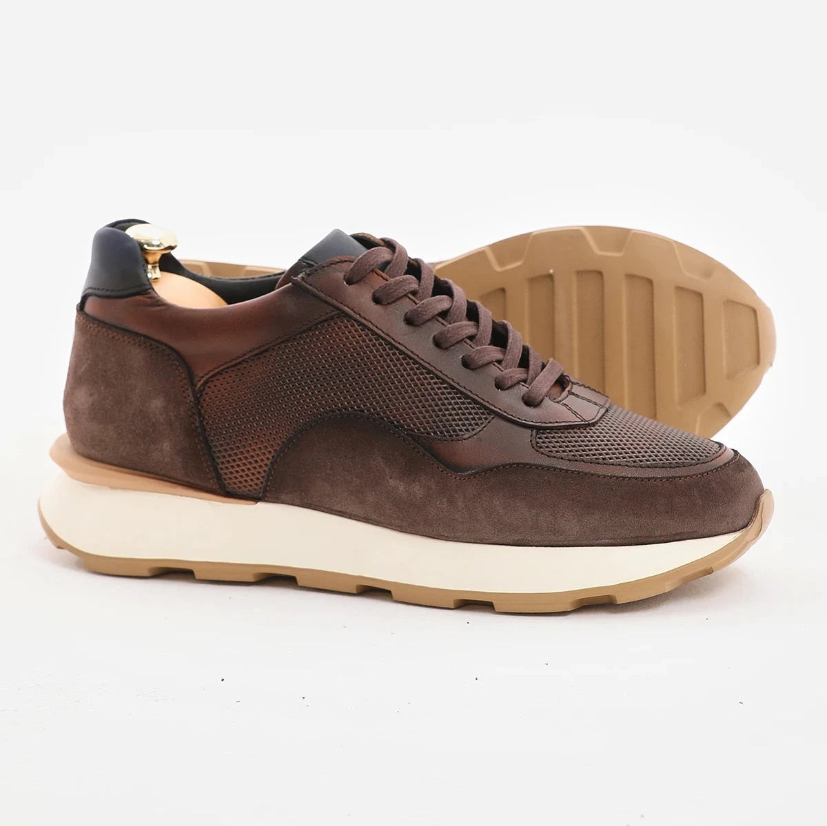 Brown Calf Suede Runners