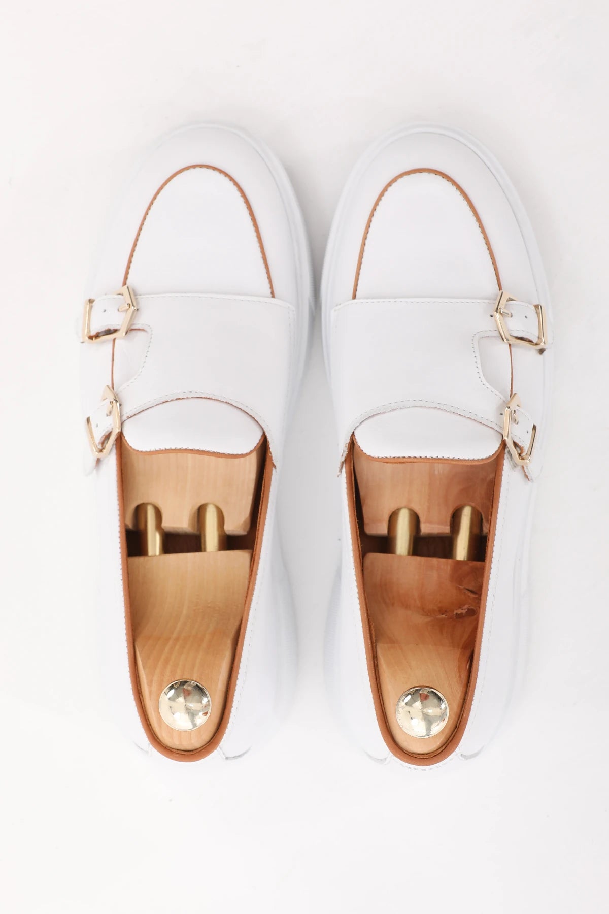 White Casual Monk Strap Eva Sole Shoes