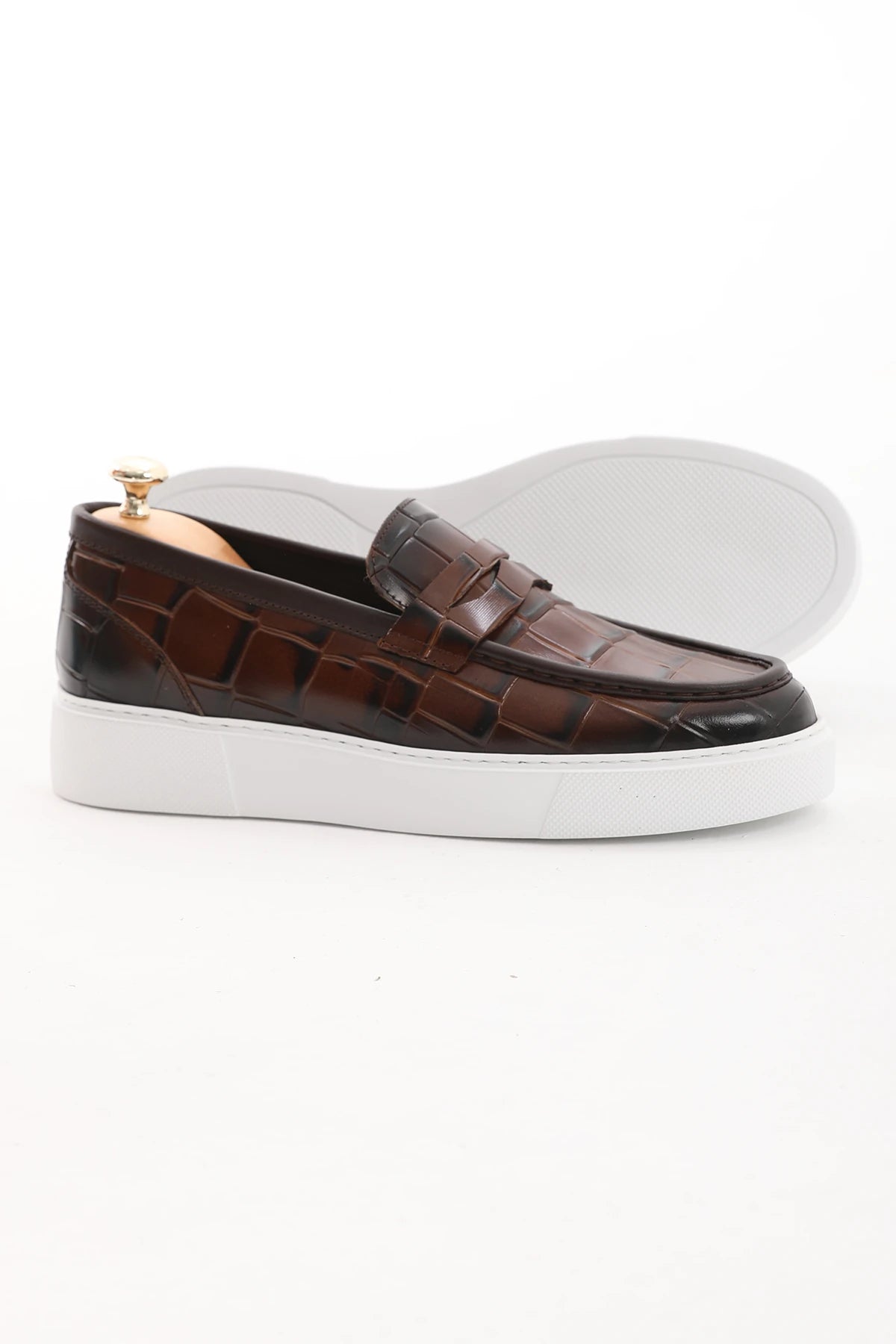 Brown Croc Casual Loafer