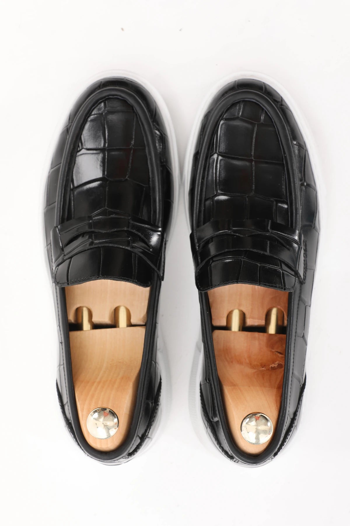 Black Croc Casual Loafer