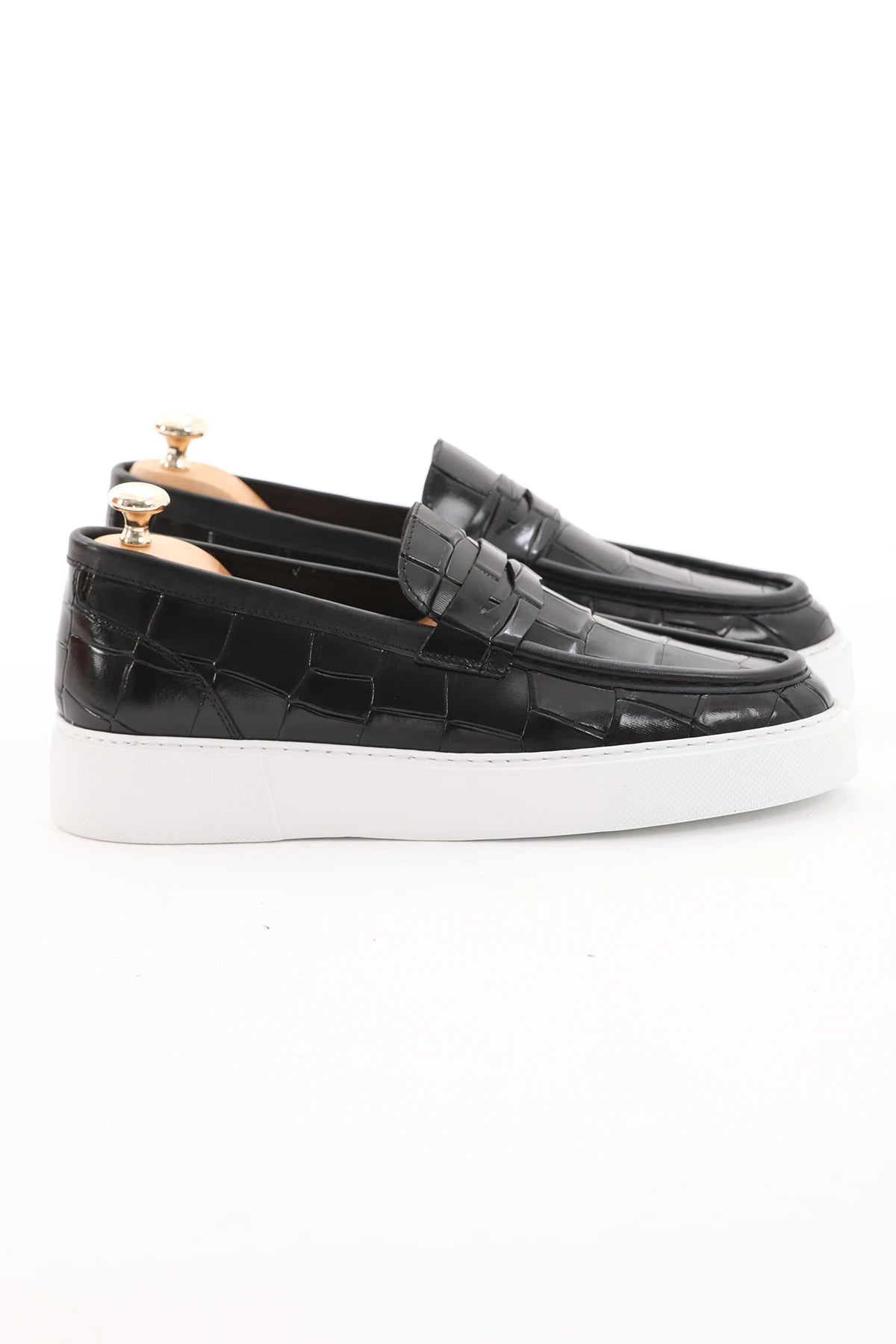 Black Croc Casual Loafer