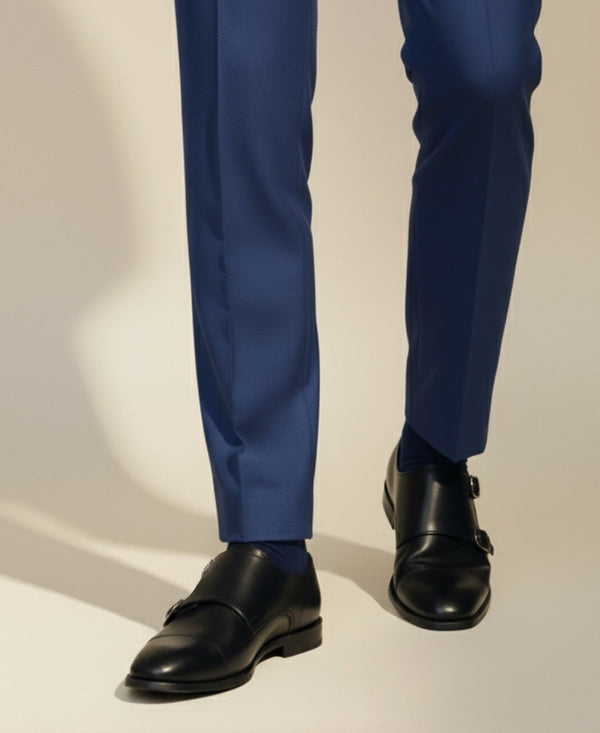 Black Double Monk Shoes