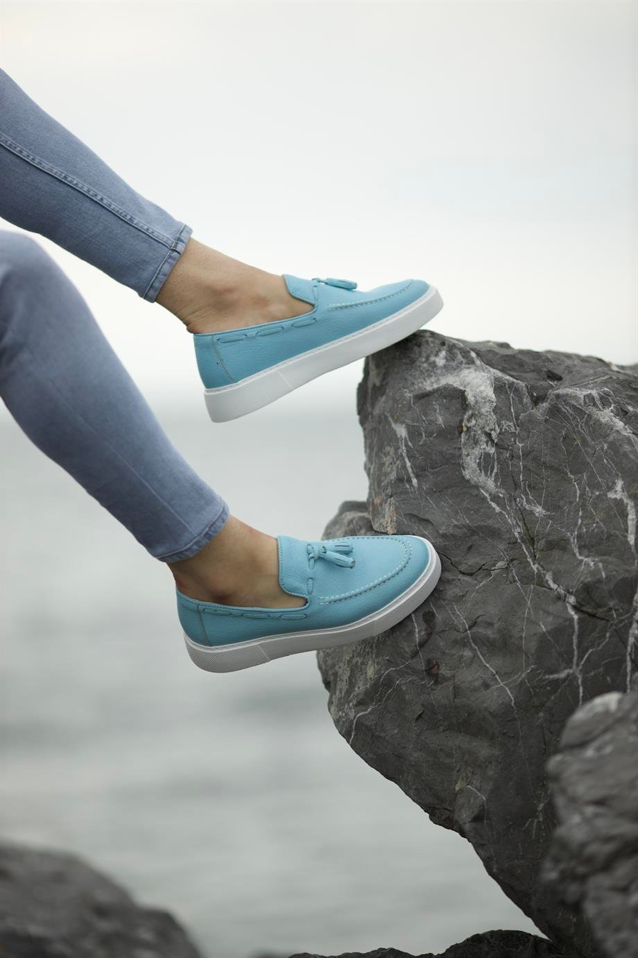 Blue Grain Belgian Tassel Loafer