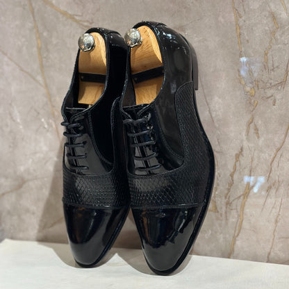 Black Patent Capote