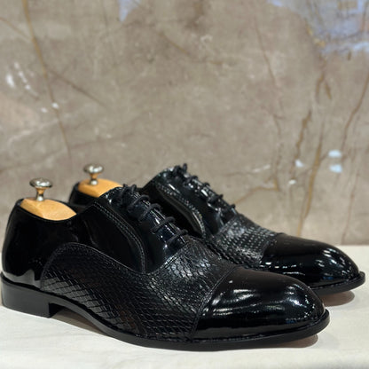 Black Patent Capote