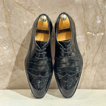 Black Patent Brogue Capote