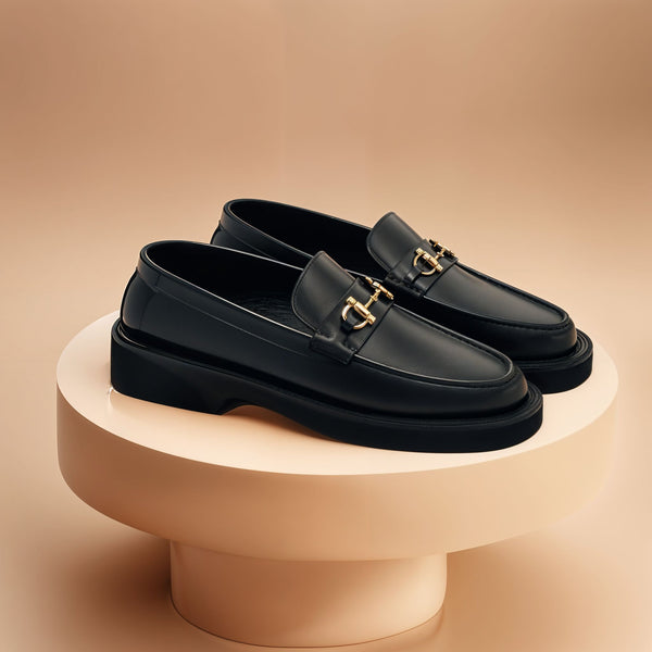 Black Chunky Loafers