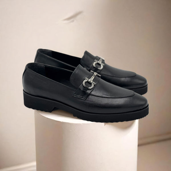 Black Chunky Loafers