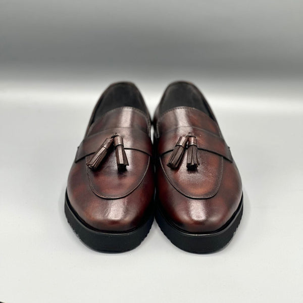 Brown Tassel Chunky Loafers