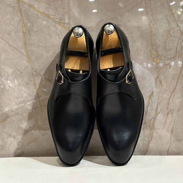 Black Single Monk Shoes