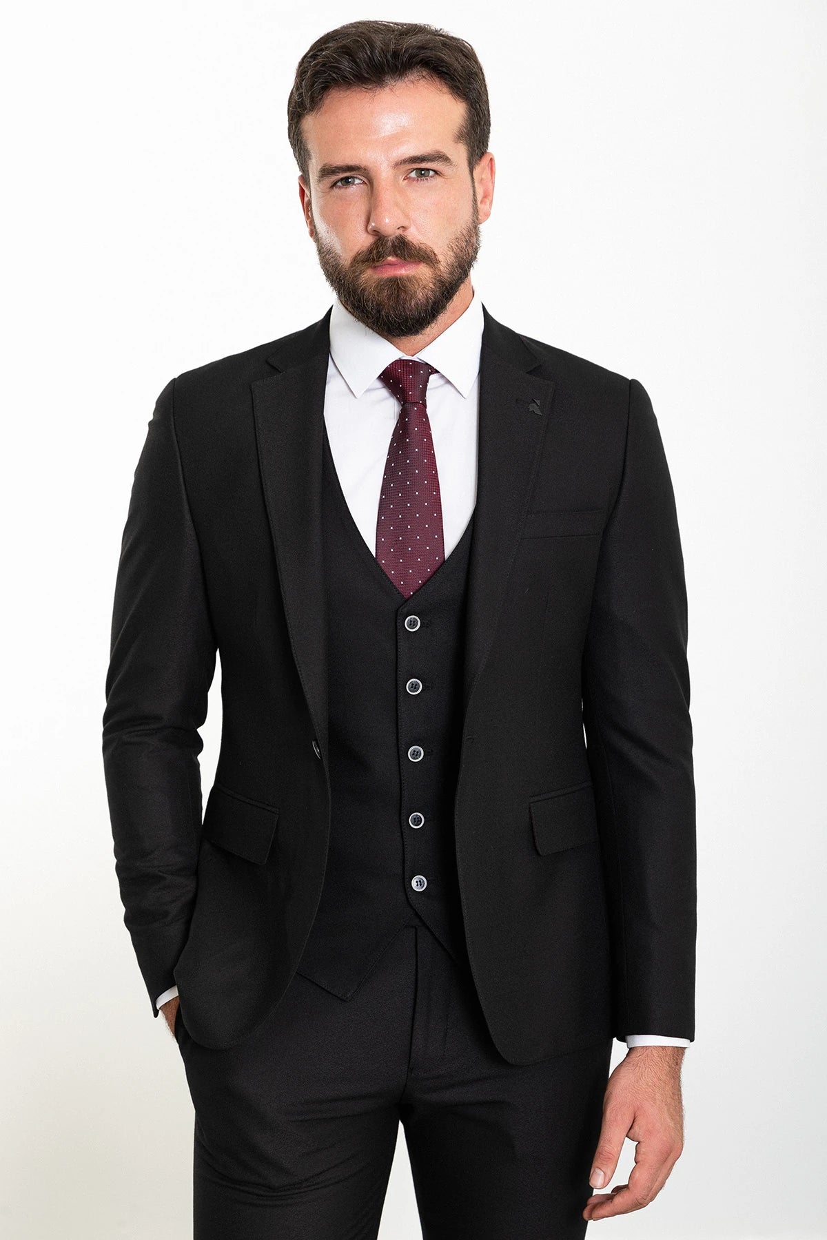 Black Plan Slim Fit Suit