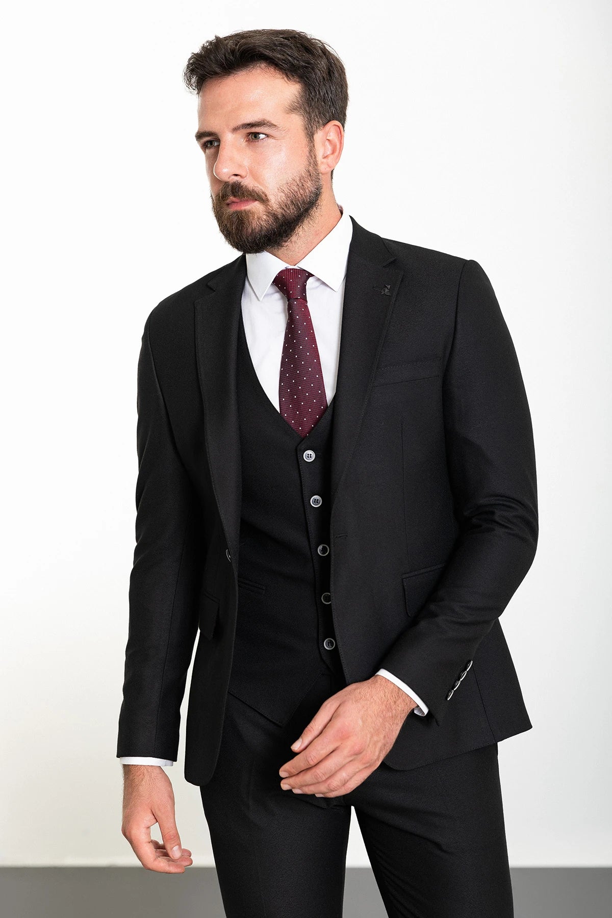 Black Plan Slim Fit Suit