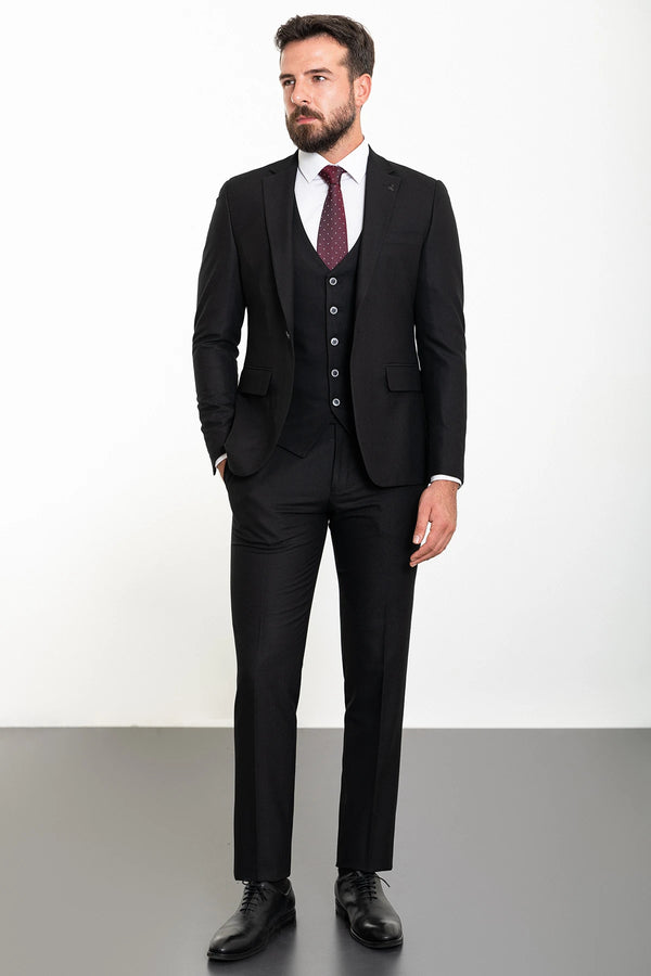 Black Plan Slim Fit Suit