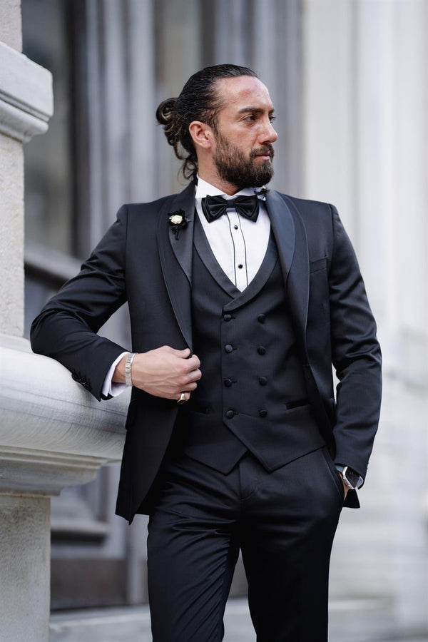 New Season Black Slim Fit Tuxedo