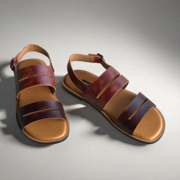 Burgundy Multi Strap Sandal HS-05