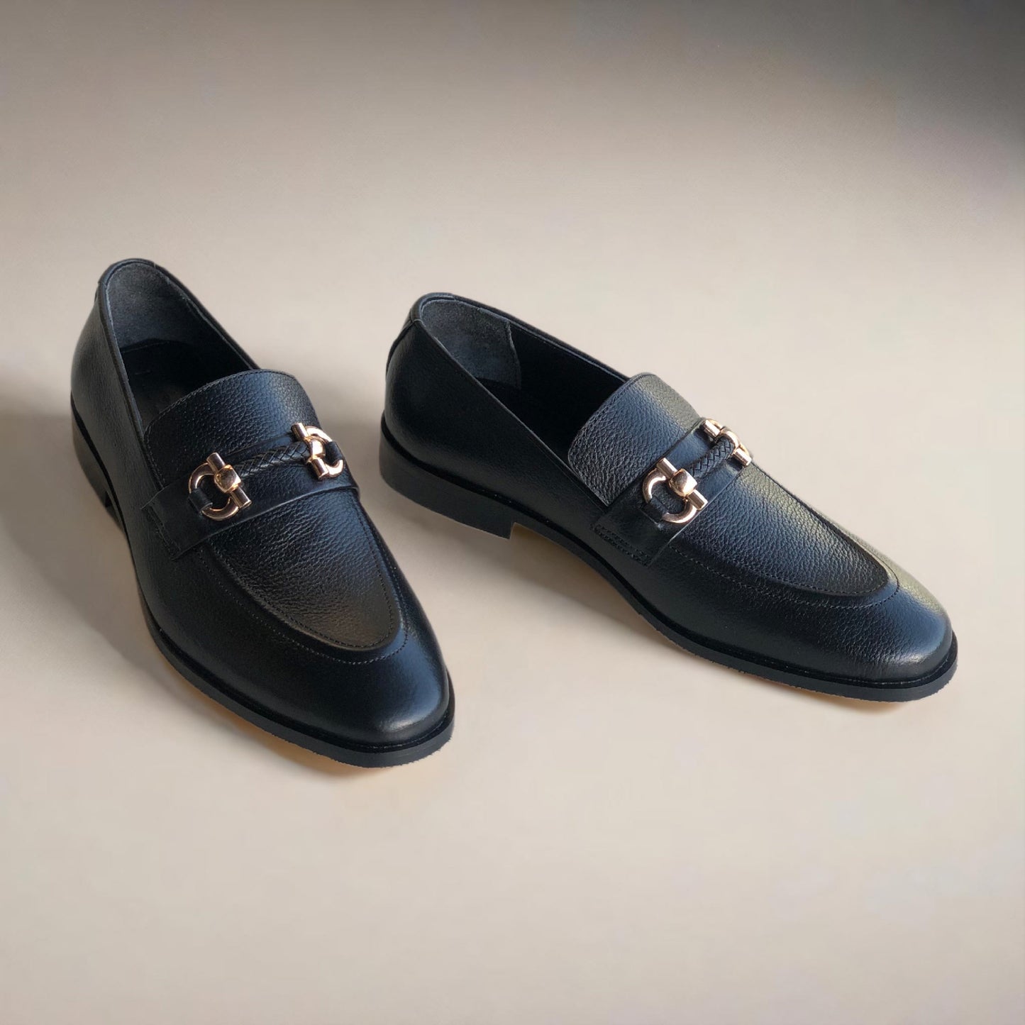 Black Grainy Loafer GB AL-66