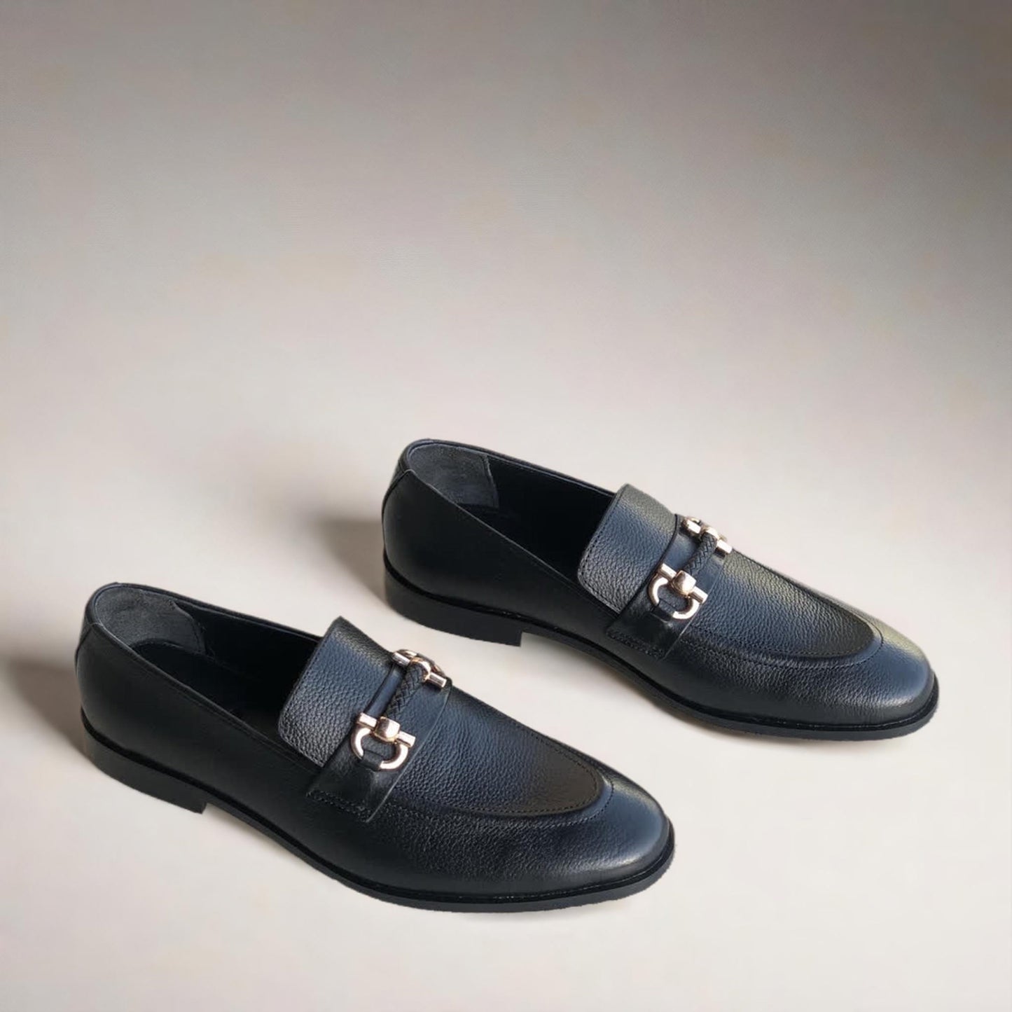 Black Grainy Loafer GB AL-66