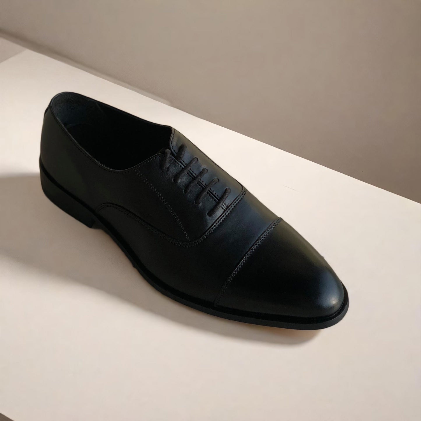 Black Captoe Oxford