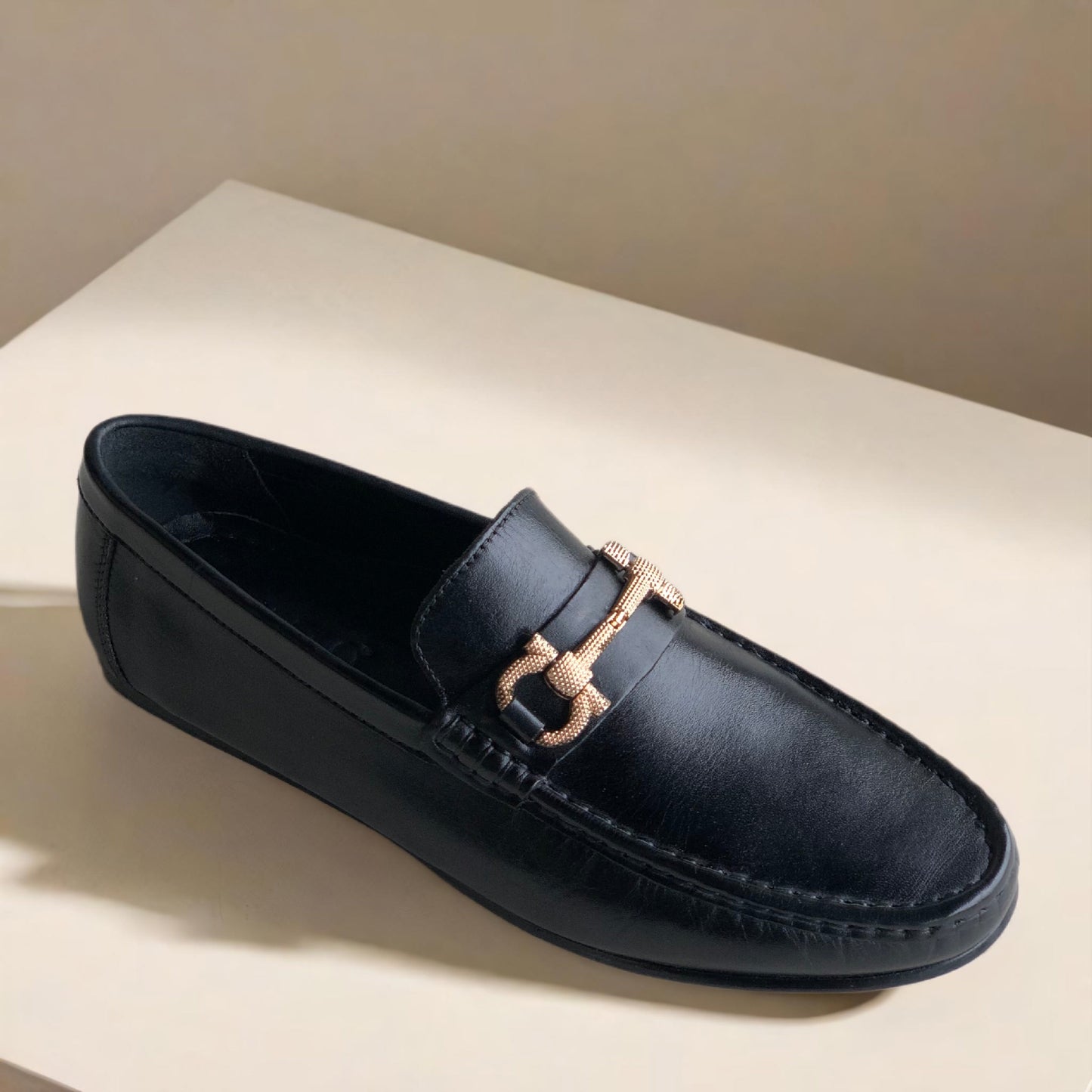 Black GB Driving Loafers