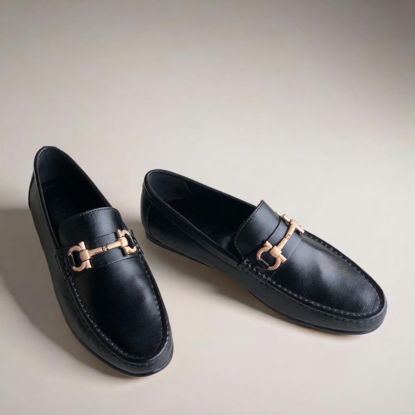 Black GB Driving Loafers