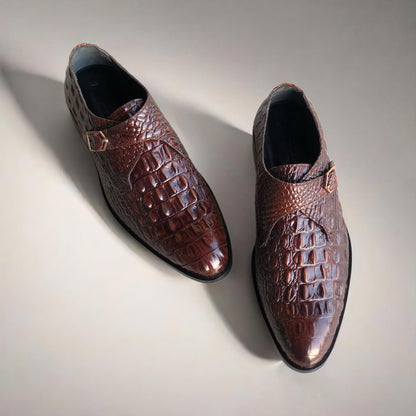 Brown Croc Single Monk