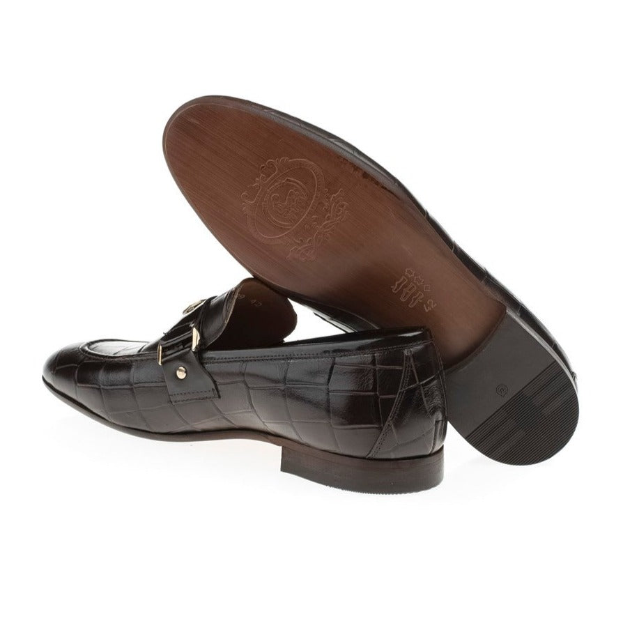 Brown Croc Loafers