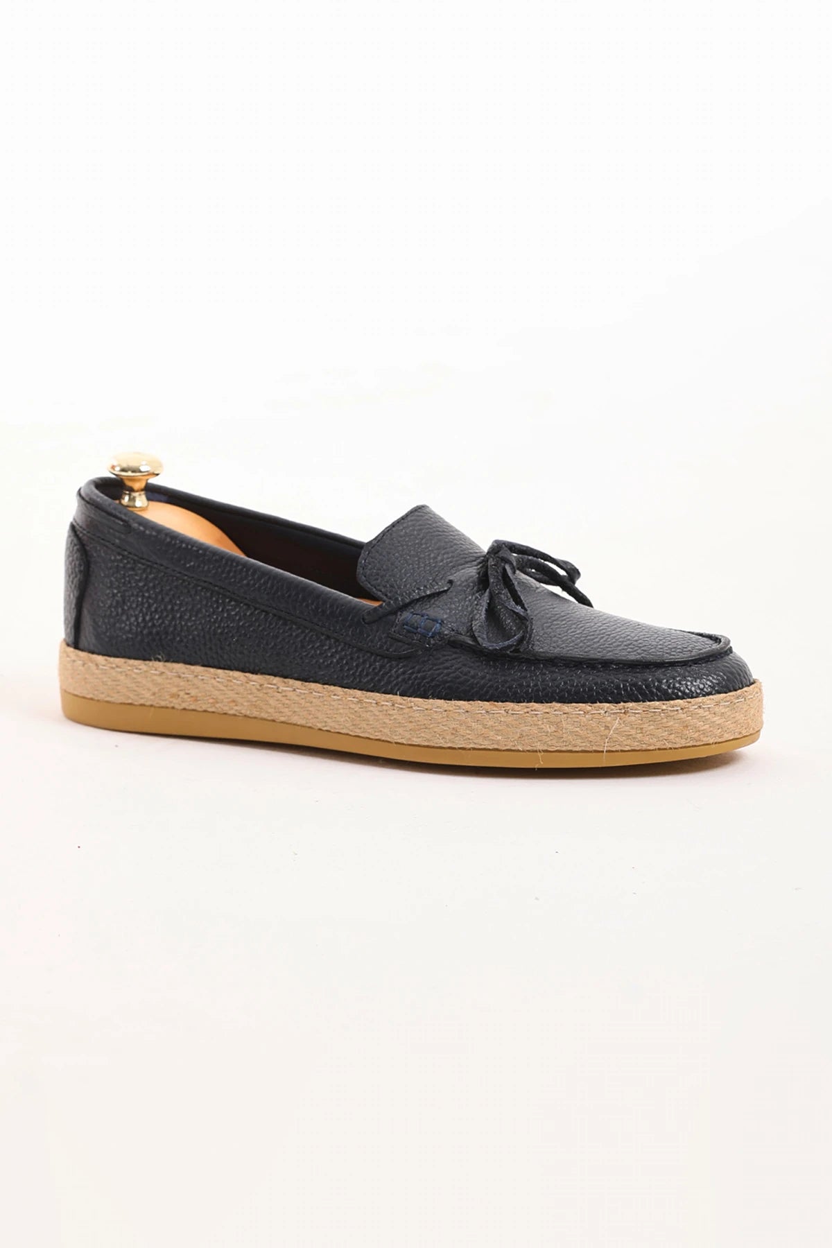 Black Juet Sole Bow Loafer