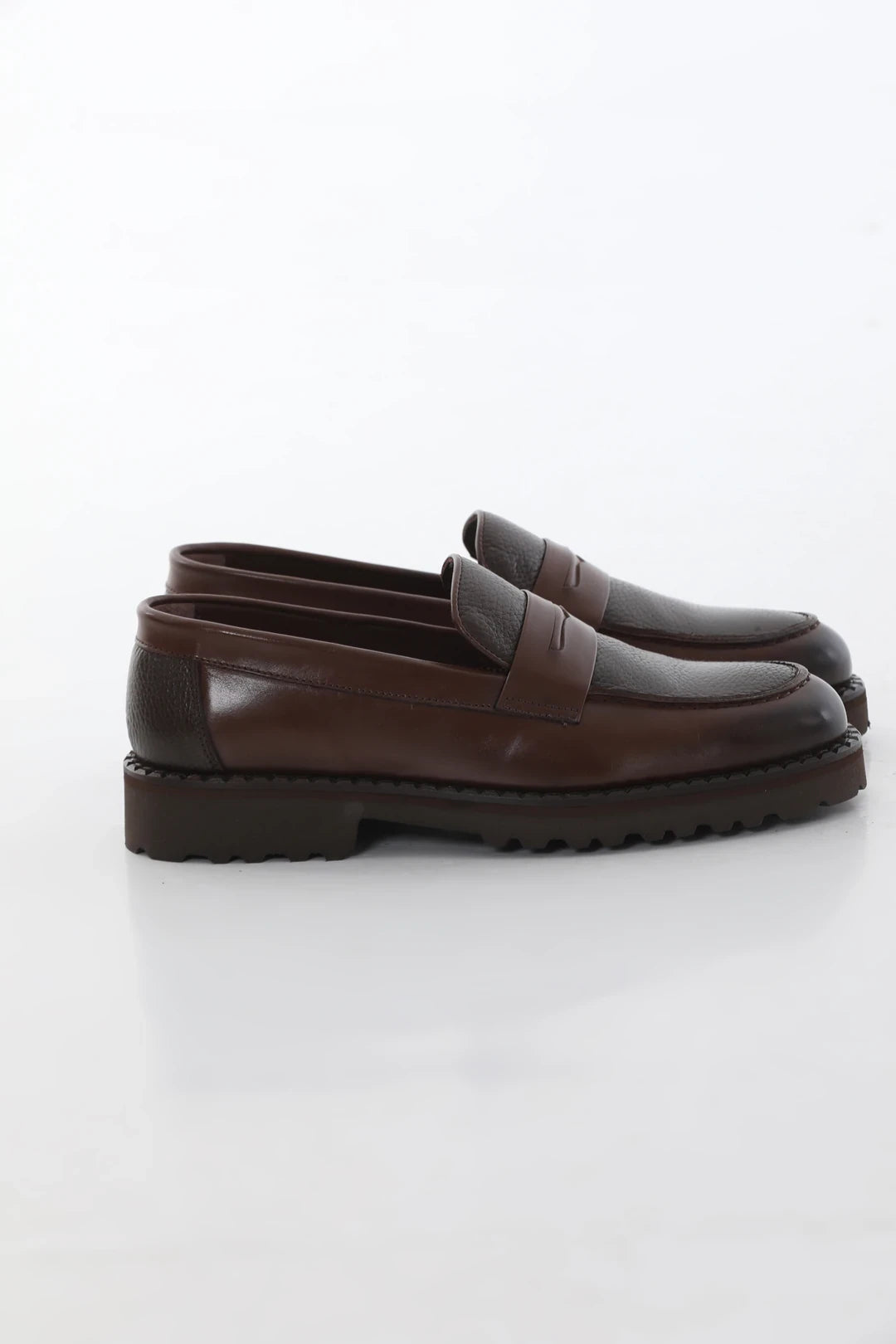 Brown Grainy Vamp Loafer