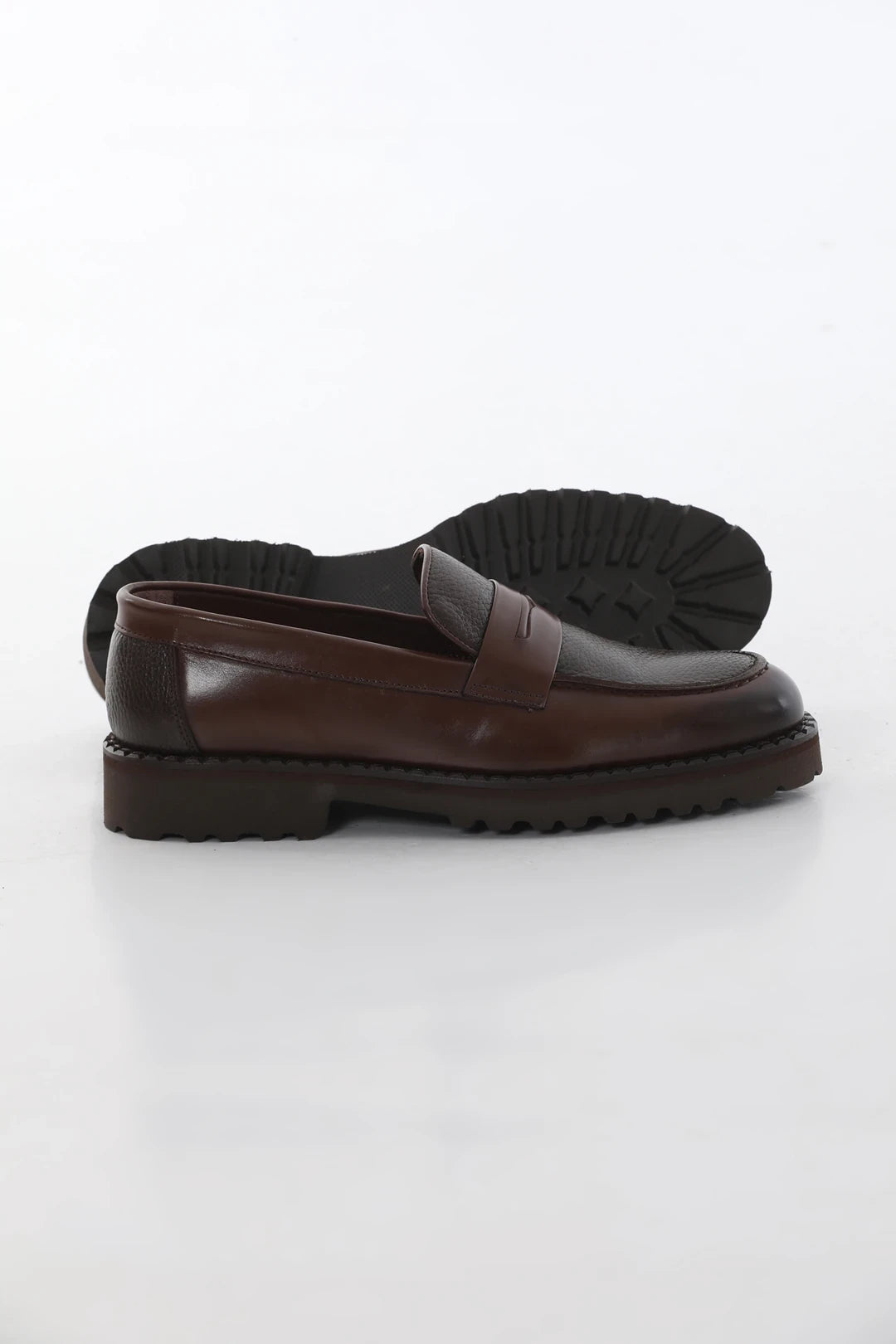 Brown Grainy Vamp Loafer