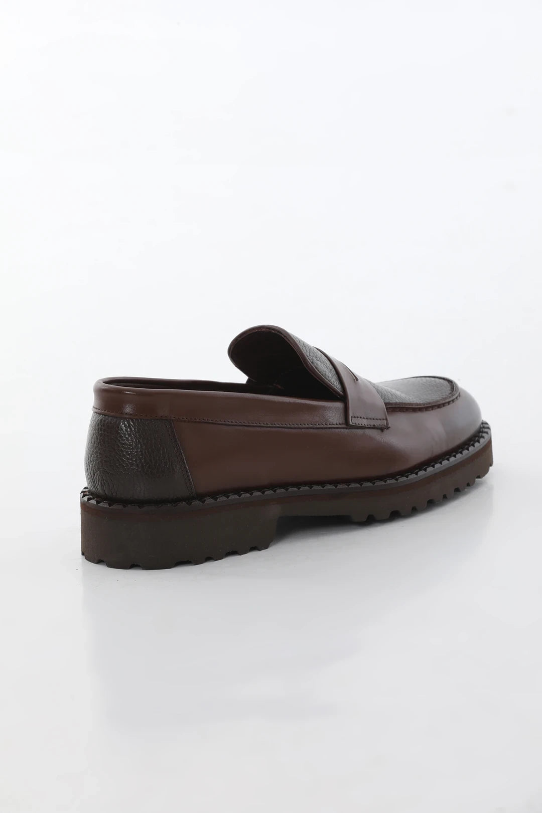 Brown Grainy Vamp Loafer