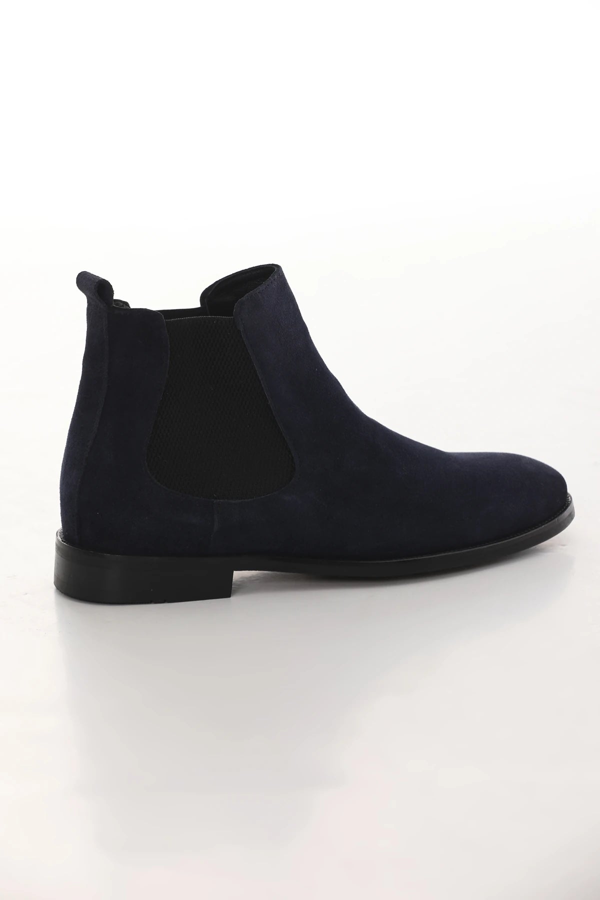 Navy Blue Suede Chelsea Boots F-0035