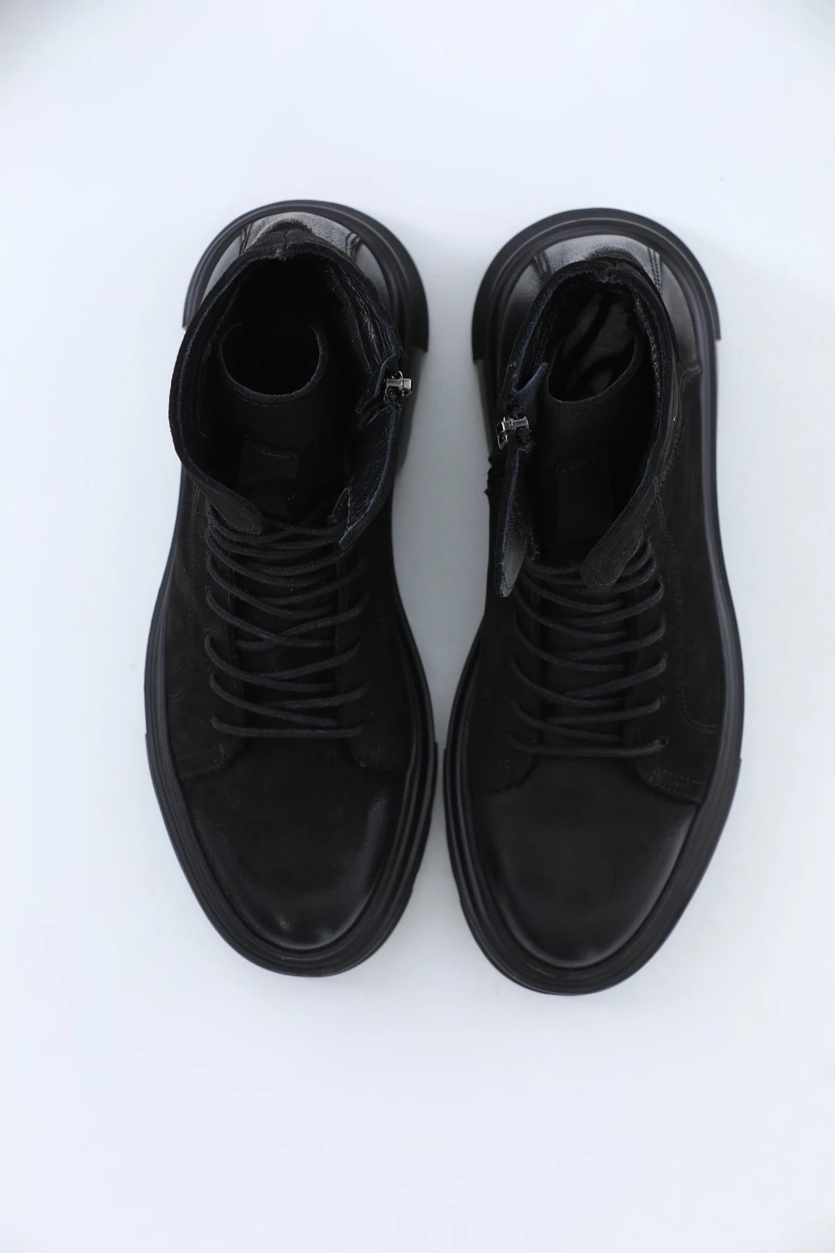 Black Nubuck Leather Boots