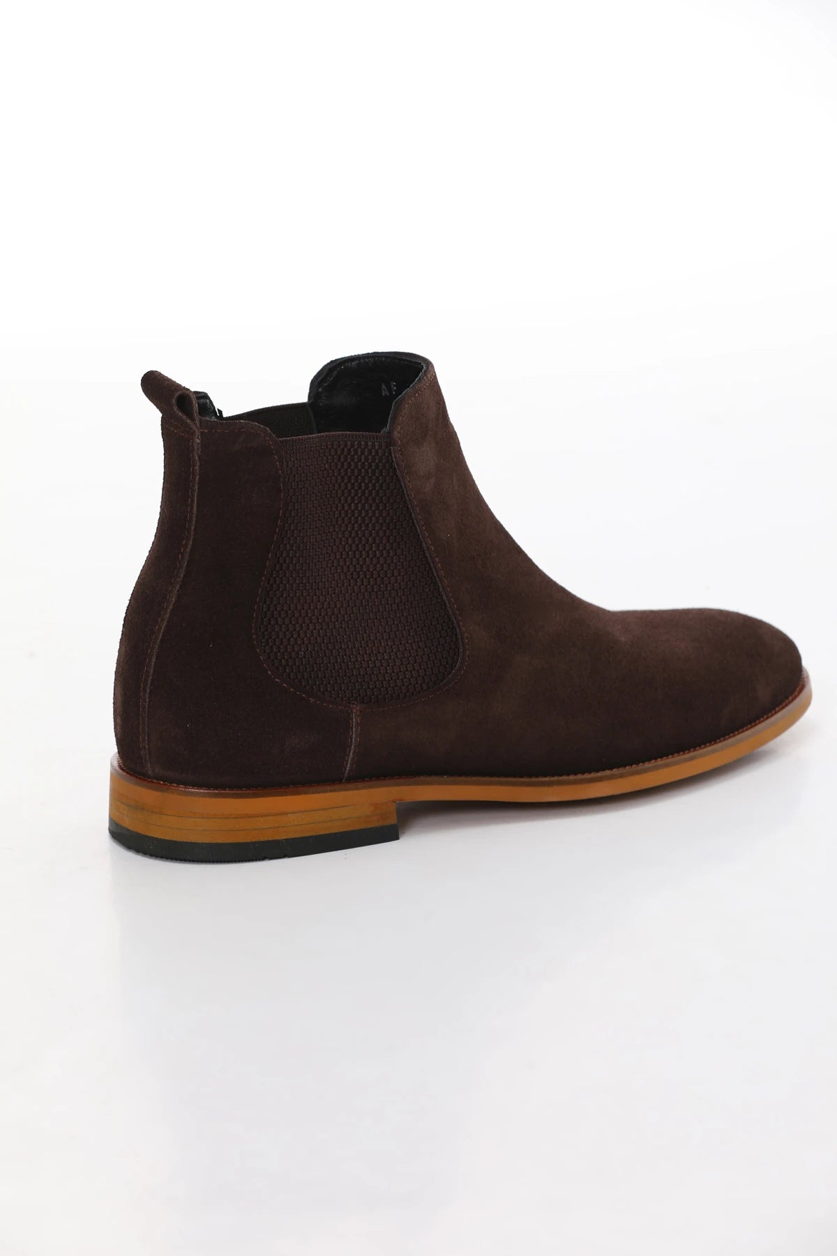 Brown Suede Chelsea Boots F-0033