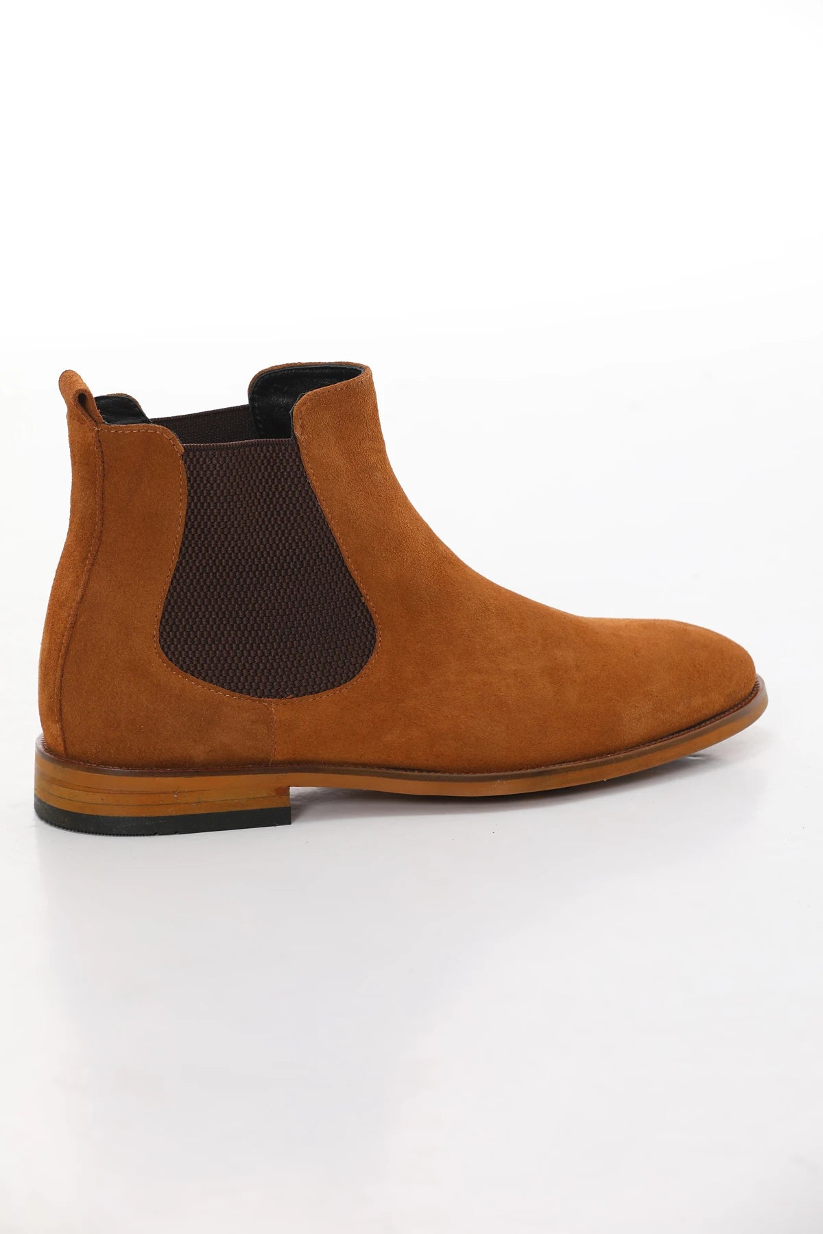 Mustard Suede Chelsea Boots F-0034