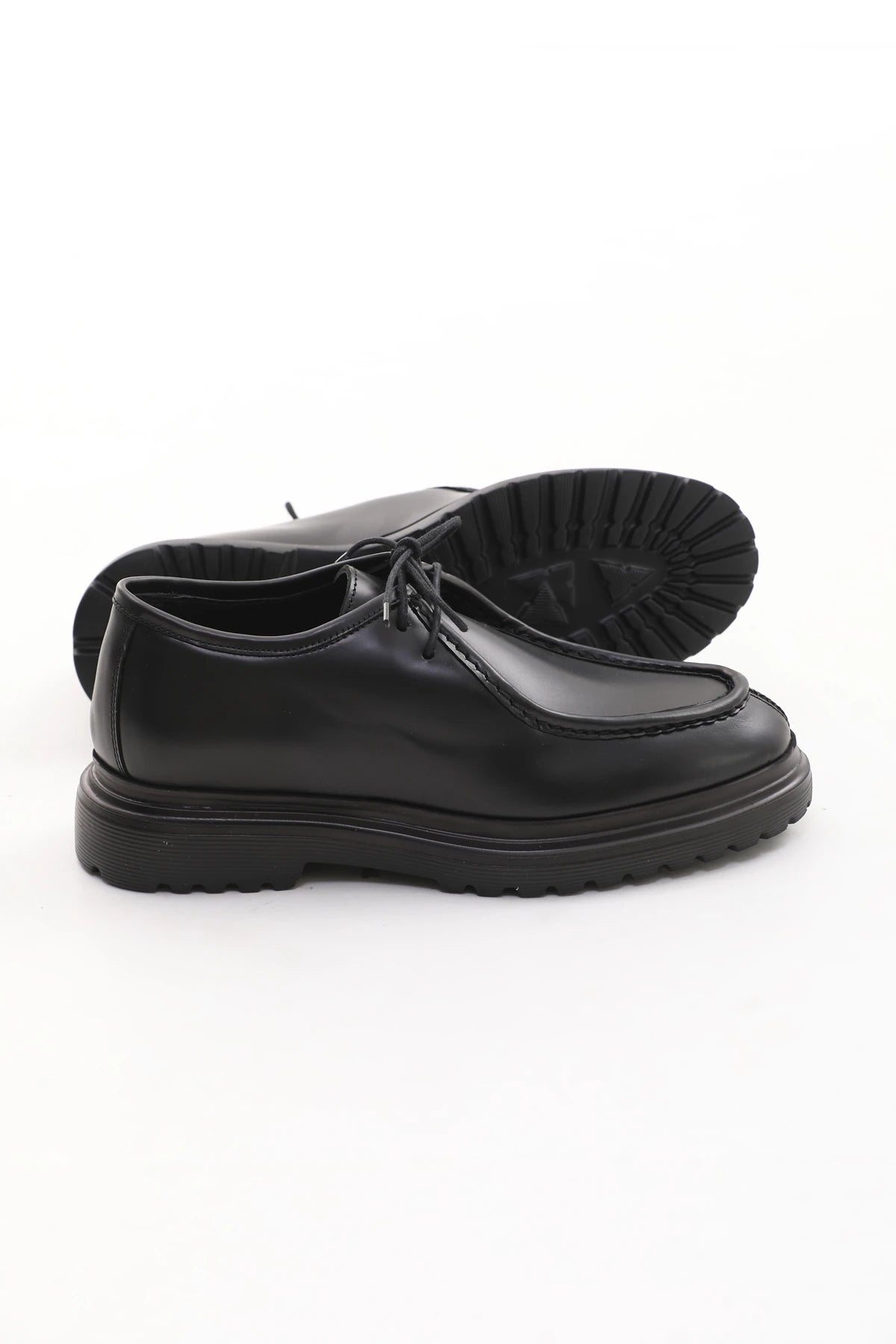 Black Lace Up Casual Shoes