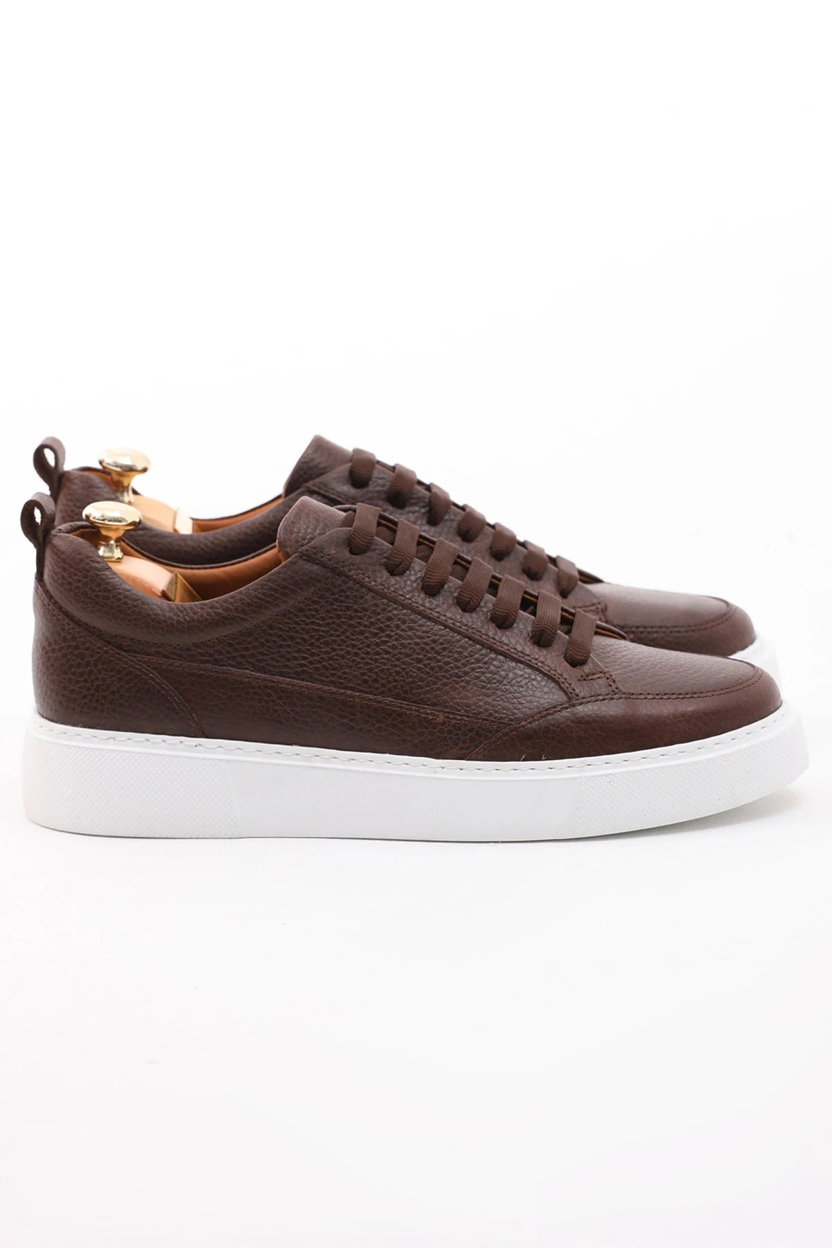 Brown Grainy Sneakers