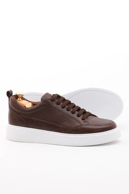 Brown Grainy Sneakers