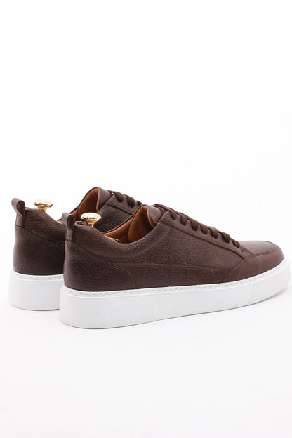 Brown Grainy Sneakers