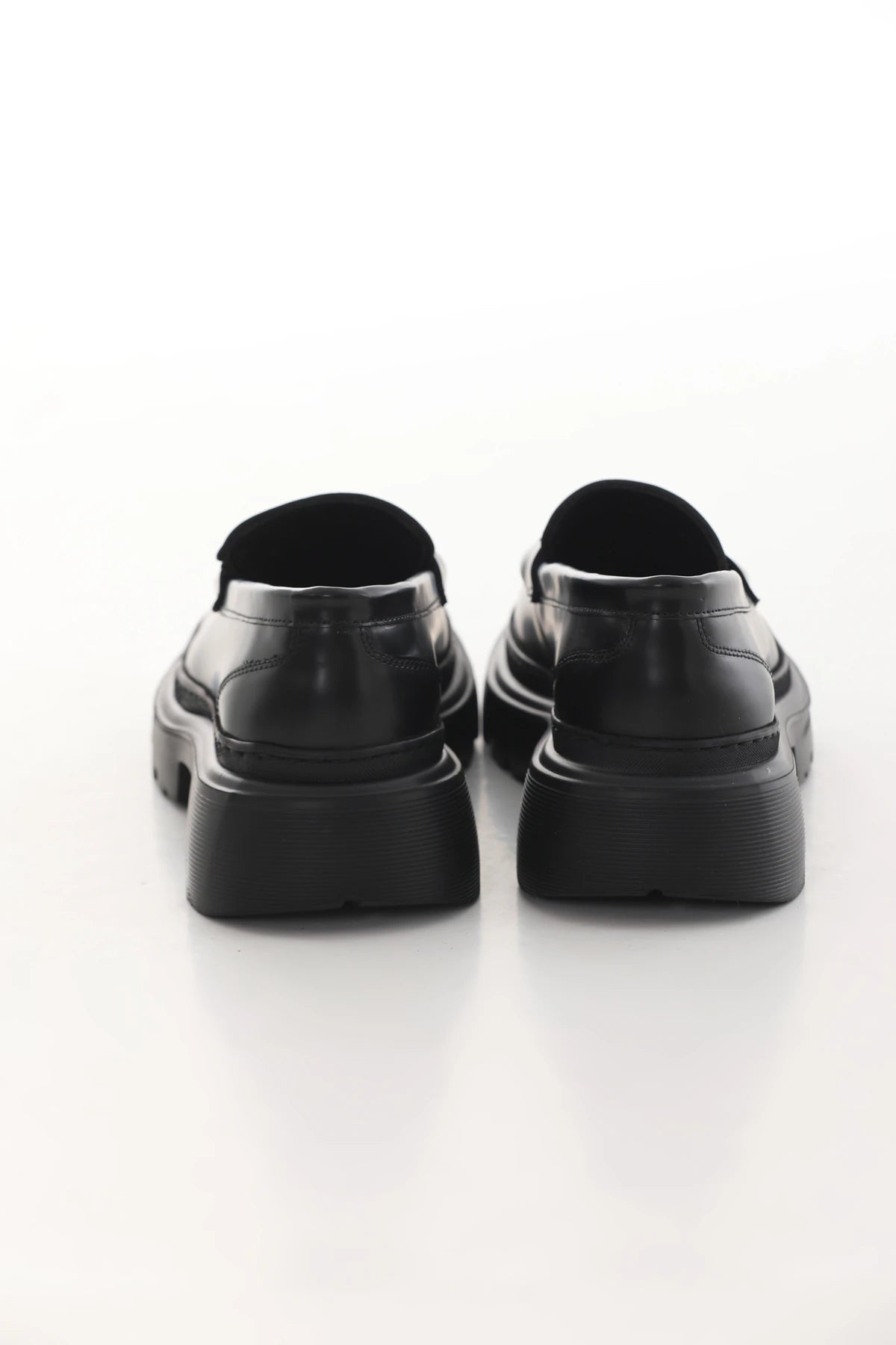 Black Calf Penny Chunky Shoes