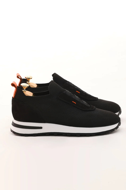 Black Knitwear Casual Runners