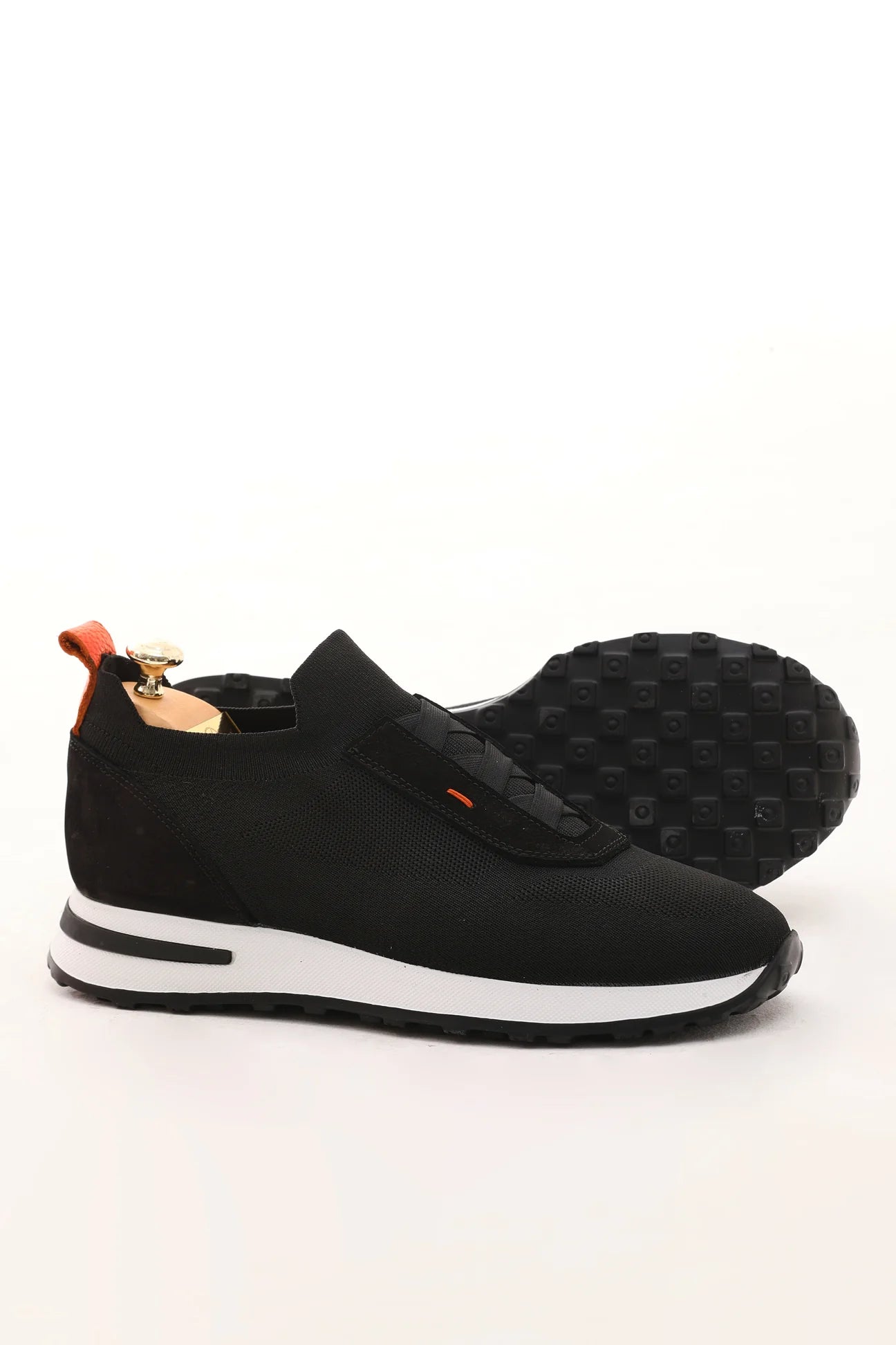 Black Knitwear Casual Runners